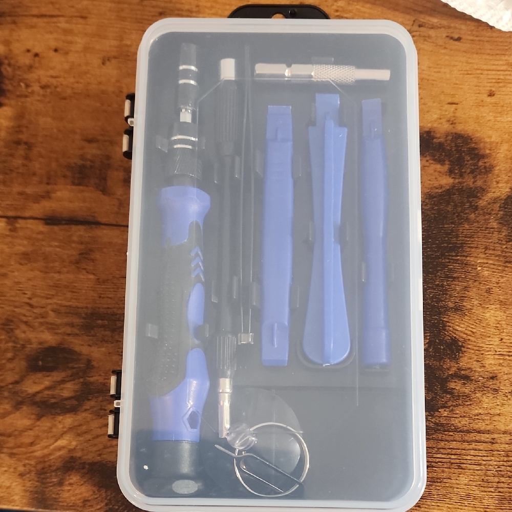 Electronics Repair Tool Kit with Blue Handles 115 Pieces Portable Storge Box FP
